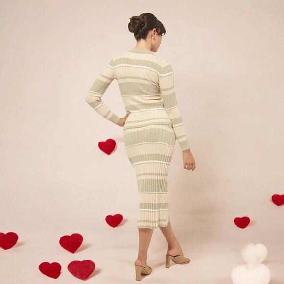 NWT MØN RENN - Reed Knit Shirt & Midi Skirt Set - Picture 4 of 4